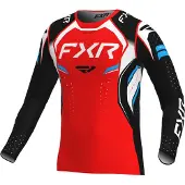 FXR Maillot de motocross Helium Edge, rouge/noir/blanc, L