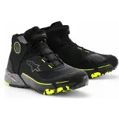 Alpinestars Chaussures De Moto CR-X Drystar Black Dark Gray Yellow Fluo