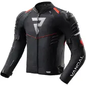 Rebelhorn Veste de moto textile imperméable Vandal 2, noir/rouge, 4XL
