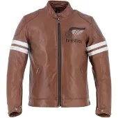 Helstons Jake Speed Leather Buffalo Camel Blanc CE Blouson Taille S