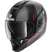 Shark Evojet Vyda, casque à bascule ,Mat Noir/Gris/Rouge ,XS