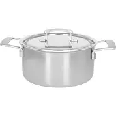 Demeyere Industry 5 Casserole avec couvercle D22cm, Poêle + casserole, Argent