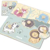 PolarB Viga Polarb Puzzle en Bois Animaux avec épingles
