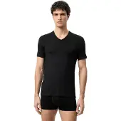 Mey Homme Mey Regular Fit T-shirt Encolure en V noir, Unicolore