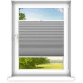 Time4blinds , Store plissé sur mesure, Sans perçage, 90x140 cm, Acier