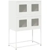 vidaXL Highboard blanc 68x39x107 cm acier