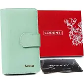 Lorenti Portefeuille de cartes pour femmes en cuir verni