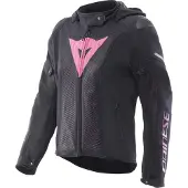 Dainese Super Sprint Air Tex Femmes Veste en tissu (IT48) Noir/Rose/Mauve 42