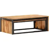 vidaXL Tables d'ensemble 2 pcs. Bois massif acacia