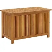 vidaXL Coffre de jardin "Pelm" en bois massif d'acacia huilé. Dimensions (L/H/P) 90x58x50 cm