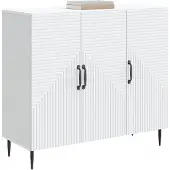 vidaXL Buffet blanc 89 x 34,5 x 80 cm en aggloméré