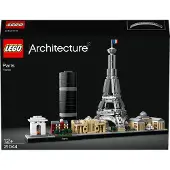 LEGO 21044 Architecture Paris, kit de construction avec tour Eiffel et maquette du Louvre
