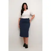 KAFFE CURVE Jupe 'KC Jenna' marine