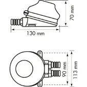 PLASTIMO Aluminium Foot Pump Doré 10 mm