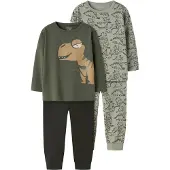 Name it Pyjama beige / vert / vert foncé