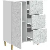 vidaXL Buffet blanc 66 x 34,5 x 90 cm en aggloméré