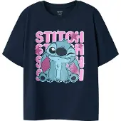 Name it T-Shirt 'NKFDymir Stitch' marine / bleu ciel / rose clair / rose foncé