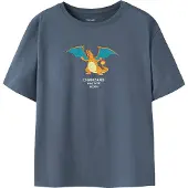 Name it T-Shirt 'NKMJyk Pokemon' saphir / azur / orange foncé / blanc cassé