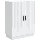 vidaXL Buffet blanc 66 x 34,5 x 87 cm en aggloméré