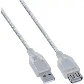 InLine rallonge USB 2.0, mâle/femelle, type A, transparent, 3m