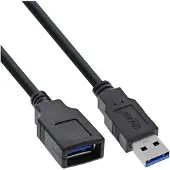 Cablexpert 35630 Câble USB 3.0, A prise / prise femelle, noir, 3m