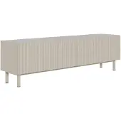 Selsey Veldio New - TV-Lowboard mit Rillenfront, Greige, 140 cm