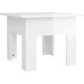 vidaXL Table basse blanc brillant 55 x 55 x 42 cm en aggloméré