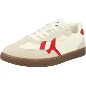 Pepe Jeans Baskets basses 'Ball Natural' crème / gris clair / rouge