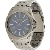 Diesel Montre à affichage analogique 'STINGER' bleu marine / argent