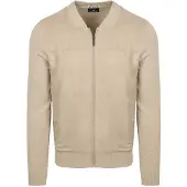 State of Art Cardigan Zip Bomber Beige