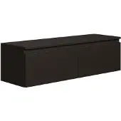 Selsey Bemmi - Meuble TV suspendu, Noir, 100 cm