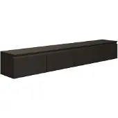 Selsey Bemmi - Meuble TV suspendu, Noir, 200 cm