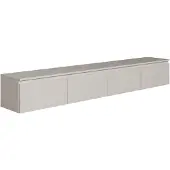 Selsey Bemmi - Meuble TV suspendu, Greige, 200 cm