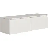 Selsey Bemmi - Meuble TV suspendu, blanc, 100 cm