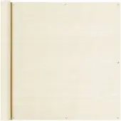 vidaXL Écran De Balcon Crème 120x400 Cm Pehd