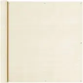 vidaXL Écran De Balcon Crème 120x600 Cm Pehd