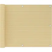 vidaXL Écran De Balcon Beige 75x400 Cm Pehd