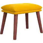vidaXL Repose-Pied Jaune Moutarde 45x29,5x39 Cm Velours