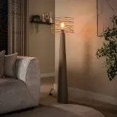Lyora Lampe de pied en sable Curl avec capuchon de fil