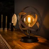 Lyora Lampe de table à sphère noire Cosmos Ø 28cm