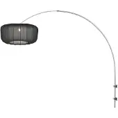 Steinhauer Lampe murale Vela Lino Gris métal avec teinte noire
