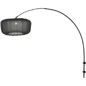 Steinhauer Lampe murale noire Vela Lino avec teinte noire Ø60cm