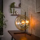 Lyora Lampe de table en verre Soll Ø 27cm - verre ambré