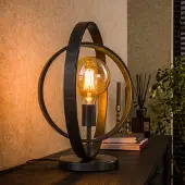 Lyora Lampe de table au charbon Turn 1x E27 - Ø 40cm