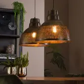 Lyora Lampe pendante industrielle Screen 2x Ø 38cm