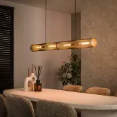 Lyora Lampe suspendue tubulaire Tube 4-lumière - Noir arctique