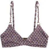 Next Hauts de bikini bleu / brun foncé / blanc