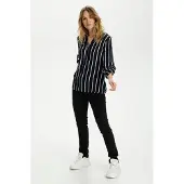 Kaffe Chemisier 'KAstridy' marine / blanc