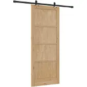 vidaXL Porte coulissante Naturelle et noire 86 x 211 cm