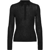 BOSS Pull en laine mélangée transparente avec col polo